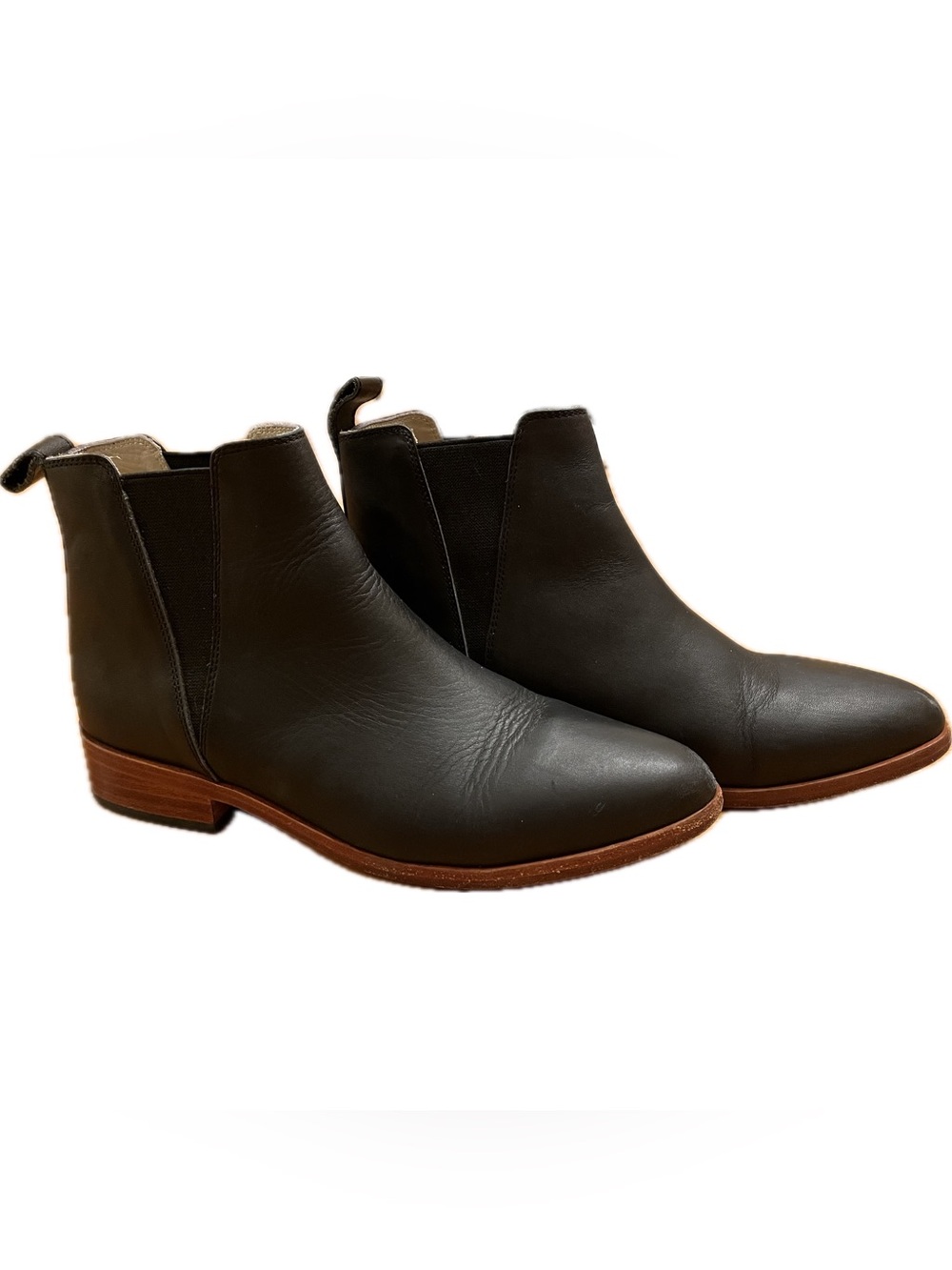Nisolo Women’s Eva Everyday Chelsea Black Leather Ankle Boots Booties 7.5